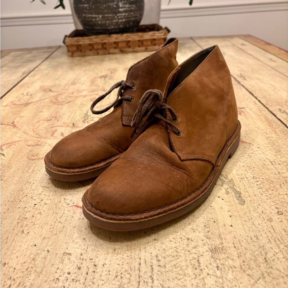 Clarks Bushacre 2 Chukka Boots Leather Brown Ankle Desert - Picture 3 of 8
